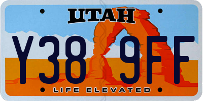 UT license plate Y389FF
