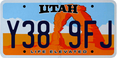 UT license plate Y389FJ