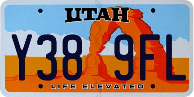 UT license plate Y389FL
