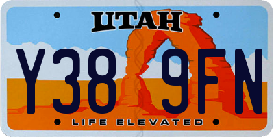 UT license plate Y389FN