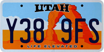 UT license plate Y389FS