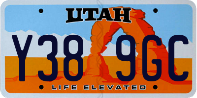 UT license plate Y389GC