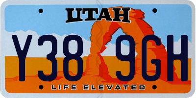 UT license plate Y389GH