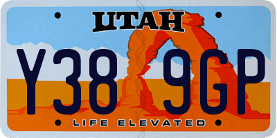 UT license plate Y389GP