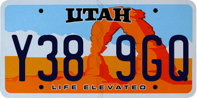 UT license plate Y389GQ