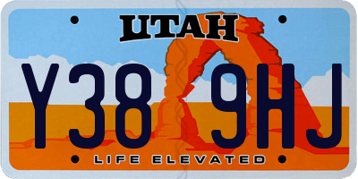 UT license plate Y389HJ