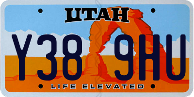 UT license plate Y389HU