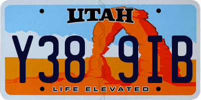 UT license plate Y389IB