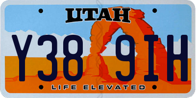 UT license plate Y389IH