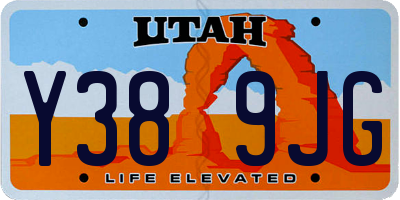 UT license plate Y389JG