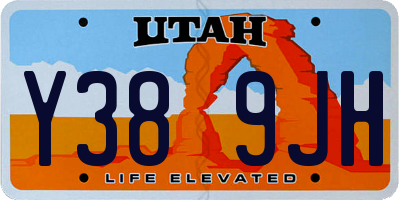 UT license plate Y389JH