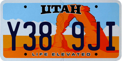 UT license plate Y389JI