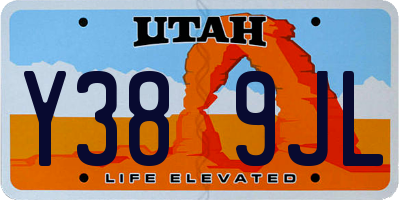 UT license plate Y389JL