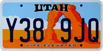UT license plate Y389JQ