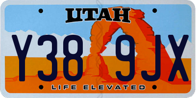UT license plate Y389JX