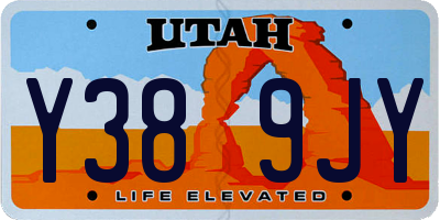 UT license plate Y389JY