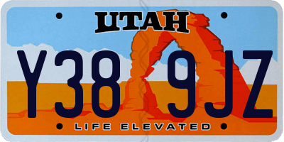UT license plate Y389JZ