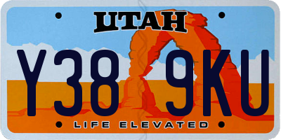UT license plate Y389KU