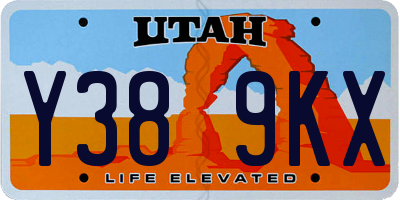 UT license plate Y389KX