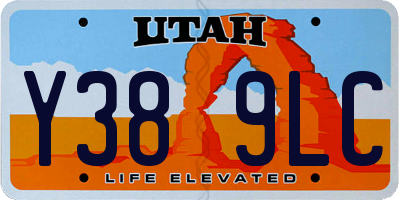 UT license plate Y389LC