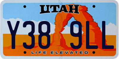 UT license plate Y389LL