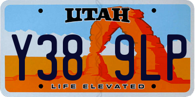 UT license plate Y389LP