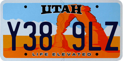 UT license plate Y389LZ