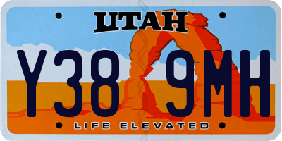 UT license plate Y389MH