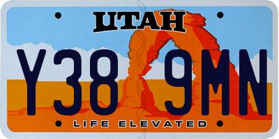 UT license plate Y389MN