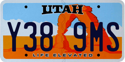 UT license plate Y389MS