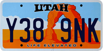 UT license plate Y389NK