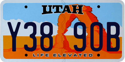 UT license plate Y389OB