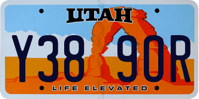 UT license plate Y389OR