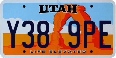 UT license plate Y389PE