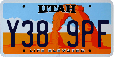 UT license plate Y389PF