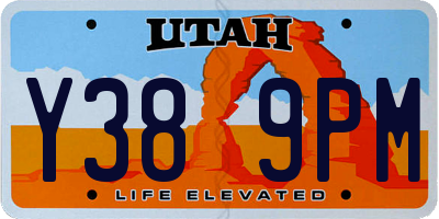 UT license plate Y389PM