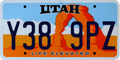 UT license plate Y389PZ