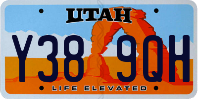 UT license plate Y389QH