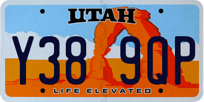 UT license plate Y389QP