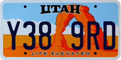 UT license plate Y389RD