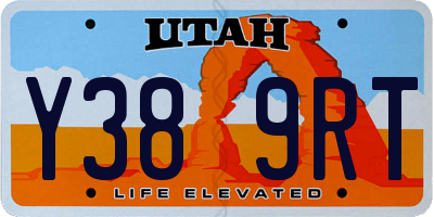 UT license plate Y389RT