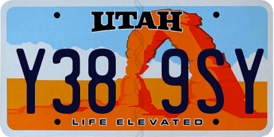 UT license plate Y389SY