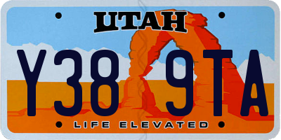 UT license plate Y389TA