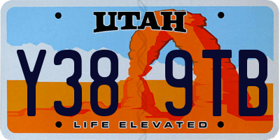 UT license plate Y389TB