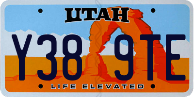 UT license plate Y389TE