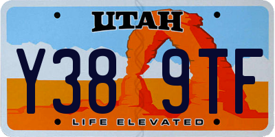 UT license plate Y389TF
