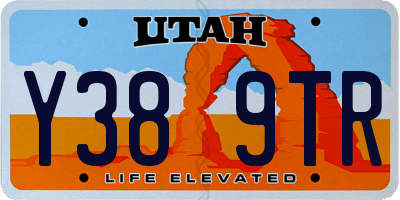 UT license plate Y389TR