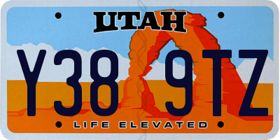 UT license plate Y389TZ