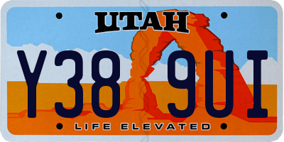 UT license plate Y389UI