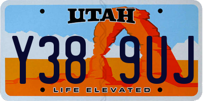 UT license plate Y389UJ